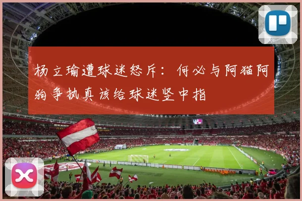 杨立瑜遭球迷怒斥：何必与阿猫阿狗争执真该给球迷竖中指